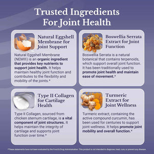 Joint Complex | Joint Supplements for Men & Women | Triple Strength Supplement for Bone Health & Joint Flex, Turmeric, NEM, Boswellia & Collagen, 30 Days Supply, 60 Capsules