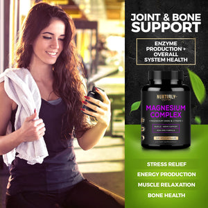 Magnesium Citrate & Oxide 500mg Complex Supplement - High Absorption Maximum Strength - Helps Support Bone Density and Strength, Muscles, Energy and Sleep - 120 Vegan Capsules NURTURLY buy supplements Au