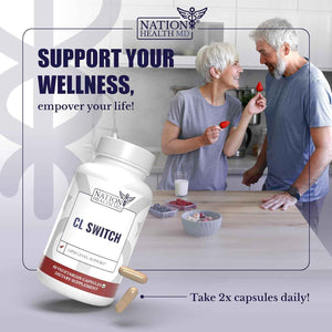CL Switch | Citrus Bergamot Supplement for High Cholesterol Support | Lipid Level Support, 500 mg Citrus Bergamot Extract, 250 mg Berberine, Red Yeast Rice, 30 Days Supply, 60 Capsule