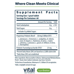 Hyperbiotics Vital Nutrients Pro-15 Prebiotics and Probiotics for Women and Men | 15 Science Backed Strains | Supports Occasional Constipation, Diarrhea, Gas & Bloating | 60 Vegan Time Release Pearls Hyperbiotics buy supplements Au