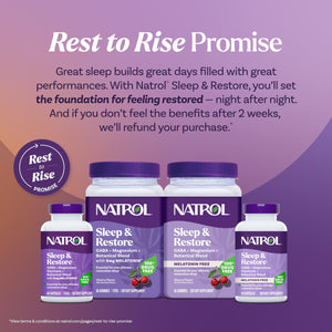 Natrol Sleep & Restore Magnesium Glycinate Blend Gummies, Magnesium for Sleep Aids for Adults, Melatonin-Free, Cherry Flavored, 30 Day Supply NatrolBuy Supplements Australia