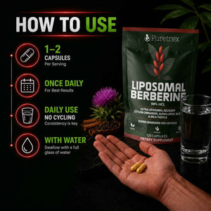 Liposomal Berberine 500mg HCl 98%, 120 Capsules with Ceylon Cinnamon, Alpha Lipoic Acid, Milk Thistle, Enhanced Absorption Metabolism Supplement, Made in UK, Vegan