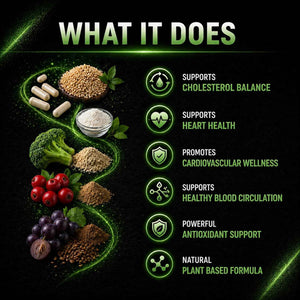 Plant Sterols Complex with Beta-Sitosterol, CoQ10, Hawthorn Berry & Grape Seed Extract, 120 Vegan Capsules, Cardiovascular Wellness & Cholesterol Balance Daily Support, Non-GMO, UK Made
