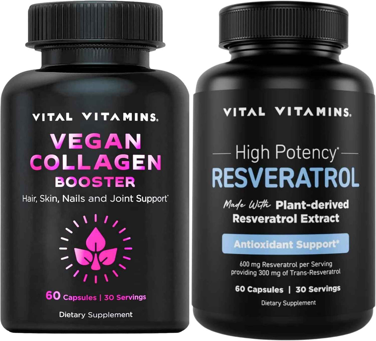 Vital Vitamins Vegan Collagen Booster + Resveratrol Capsules