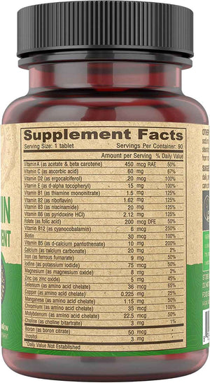 Deva Vegan Multivitamin & Mineral Supplement, Tiny Tablets, Easy to Swallow, 90 Tablets