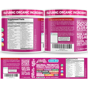 Clean Nutra Vaginal Probiotics for Women + Prebiotics Digestive Enzymes Bromelain Cranberry D Mannose Horsetail Black Cohosh Artichoke Hibiscus Flowers Probiotic for Digestive Health 90 Vegan Capsules Clean NutraceuticalsBuy Supplements Australia