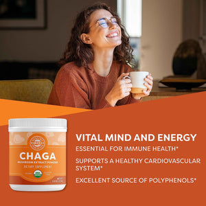 Vimergy Chaga Capsules – Superfood Cellular Support* – Cardiovascular Health Benefits* – Kosher, Vegan, Gluten-Free – 90 Capsules