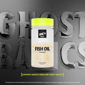 GHOST Basics Fish Oil Supplement, 3000MG Daily Omega 3 Fatty Acids with DHA & EPA for Brain, Heart Health & Immunity Support - Gluten-Free & Soy-Free - 60 Enteric Coated Softgels GHOSTBuy Supplements Australia