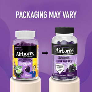 Airborne Elderberry + Zinc & Vitamin C Gummies For Adults, Immune Support Vitamin D & Zinc Gummies With Powerful Antioxidant Vitamins C D & E - PrimeBioHealth - canada supplements
