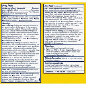 Anacin Aspirin & Caffeine Fast Pain Relief, Eases Minor Aches and Pains Due to Headache, Muscle Aches & Arthritis, 300 Count - PrimeBioHealth - canada supplements