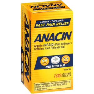 Anacin Fast Pain Relief Pain Reducer Aspirin Tablets, 200 Tabs (Value Pack of 2) - PrimeBioHealth - canada supplements