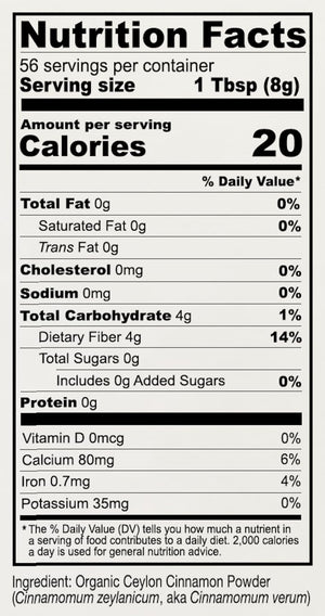 Anthony's Organic Ceylon Cinnamon Powder, 1 lb, Ground, Gluten Free, Non Irradiated, Non GMO, Keto Friendly - PrimeBioHealth - canada supplements
