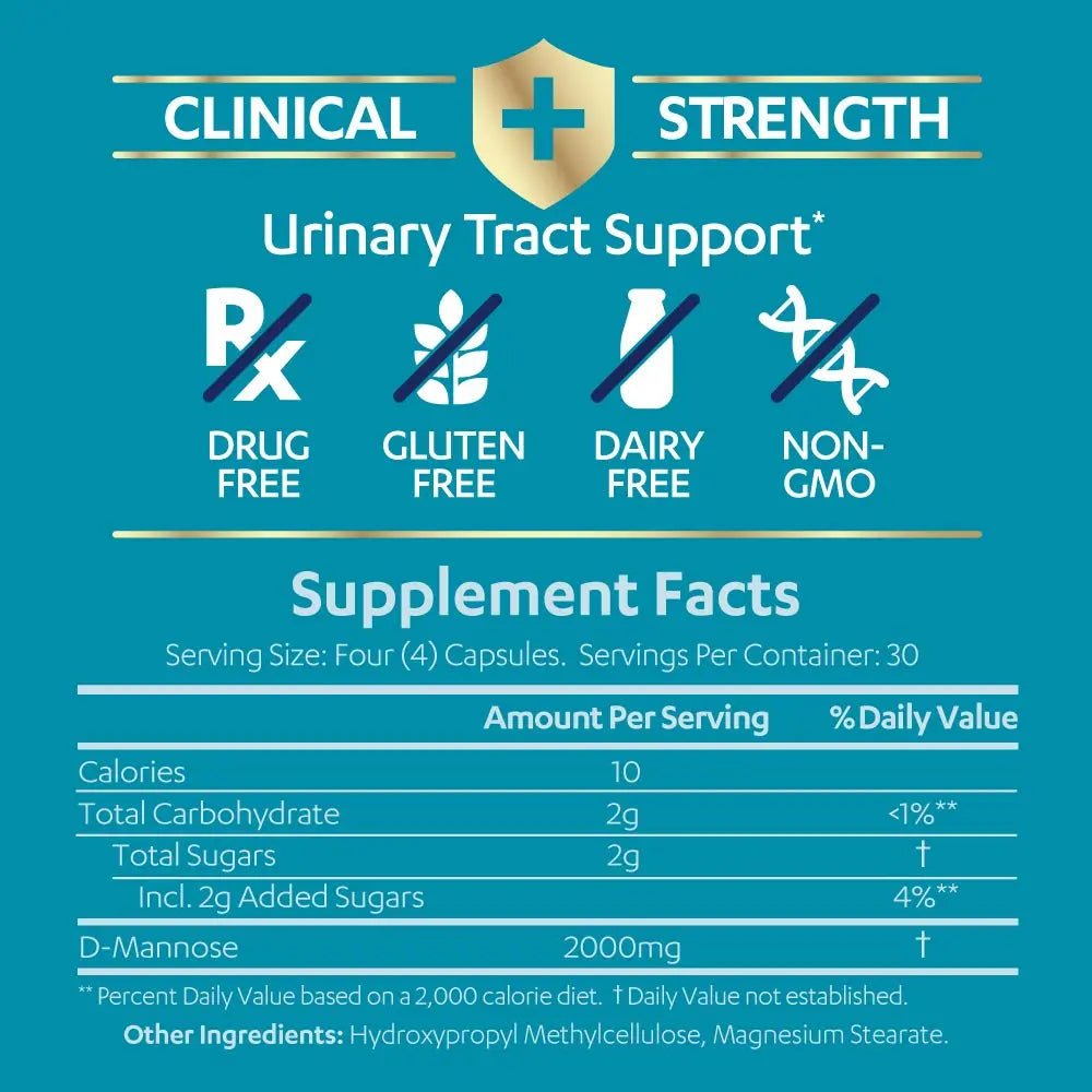 AZO D Mannose Urinary Tract Health, Cleanse, Flush & Protect The Urinary Tract, No.1 Pharmacist Recommended Brand, Clinical Strength, Non-GMO, 120 Count (Pack of 2) - PrimeBioHealth - canada supplements