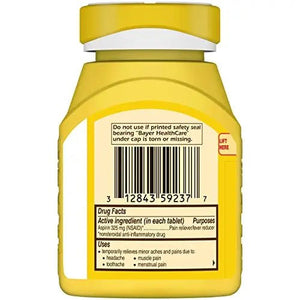Bayer Genuine Aspirin 325 mg, Coated Tablets for Headache Relief, Multi-Symptom Pain Reliever and Fever Reducer, Pain Relief Tablets for Tooth and Muscle Pain, Backache, 300 Ct - PrimeBioHealth - canada supplements