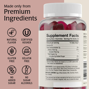 Blessments - Prebiotic Fiber Gummies for Adults & Kids with No Added Sugar- 5g (60 Count) High Fiber Supplement Gummies - Vegan - Keto Friendly - Digestive Health Supplements - PrimeBioHealth - canada supplements