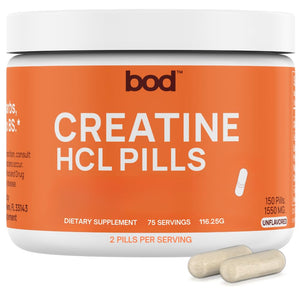 Bod Creatine HCL Capsules – 150 Pills | Creatine Hydrochloride Supplement for Men & Women | Easy-to-Swallow Alternative to Monohydrate Powder, Unflavored & Keto-Friendly - PrimeBioHealth - canada supplements