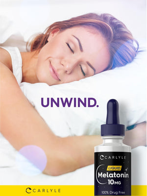 Carlyle Melatonin 10mg | 2 fl oz Liquid Drops | Berry Flavor | for Adults | Non-GMO, Vegetarian Supplement - PrimeBioHealth - canada supplements