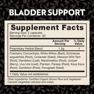 Crystal Star Bladder Support (60 Capsules) – Herbal Supplement for Healthy Bladder Function - Cranberry, Dandelion & Fenugreek - Helps Overactive Bladder and Incontinence - Non-GMO - PrimeBioHealth - canada supplements