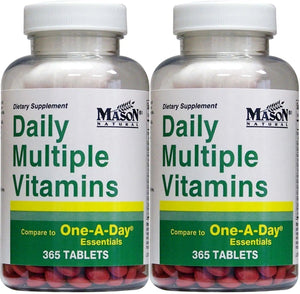 Daily Multiple Vitamins Compare to One A Day Essentials Multivitamin Multimineral Supplement 365 Tablets per Bottle Pack of 2 Total 730 Tablets - PrimeBioHealth - canada supplements