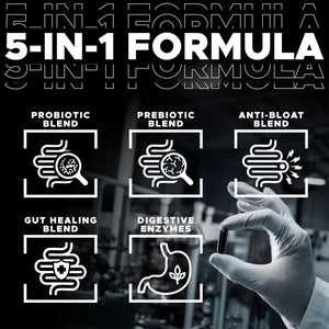 DIGESTIVAL 5-in-1 Gut Health Formula: Probiotics, Prebiotics, Enzymes, Gut Healing & Bloat Relief with 53 Ingredients, 60 Billion CFU, and Advanced Support for IBS, - PrimeBioHealth - canada supplements