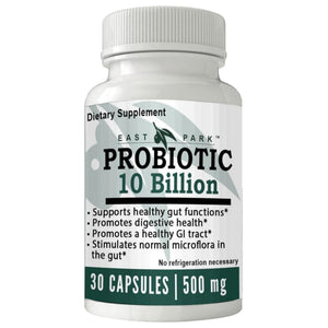 East Park Research d-Lenolate Probiotic Supplement | Probiotic 10 Billion CFUs Supports Gut & Digestive Health | Dietary Supplement Probiotics - PrimeBioHealth - canada supplements