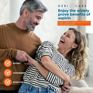 Enteric Coated Aspirin Tablets 325mg (100 Count) by GeriCare- NSAID Pain Reliever & Fever Reducer Coated Aspirin for Adults- Regular Strength Aspirin for Headache Arthritis Menstrual & Muscle Pain - PrimeBioHealth - canada supplements