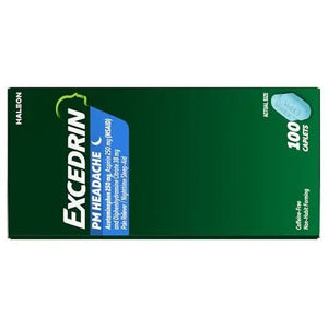 Excedrin PM for Headache Relief, Acetaminophen 250mg, Aspirin 250mg, Diphenhydramine Citrate 38mg, Pain Reliever, Nighttime Sleep-Aid, 100 Count - PrimeBioHealth - canada supplements