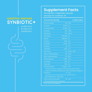 Feel Good Digestive Enzymes 4-in-1 Synbiotic+ – with Prebiotics, Probiotics & Postbiotics – Gut Health, Digestion & Bloating Relief - PrimeBioHealth - canada supplements