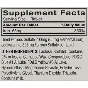 Feosol Original Iron Supplement Tablets, Non-heme, 65mg Iron per Pill, 1 Per Day, 120ct, 4 Month Supply, for Energy and Immune System Support, Made in USA - PrimeBioHealth - canada supplements