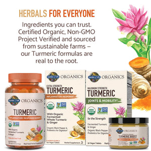 Garden of Life Organics Golden Milk Recovery & Nourishment Powder - 44mg Turmeric Curcumin (95% Curcuminoids), Ashwagandha - Organic Non-GMO Vegan & Gluten - PrimeBioHealth - canada supplements