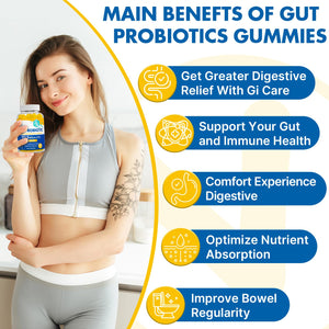 Gut Health & Probiotic Gummies, 112.5 Billion CFU, Sugar Free - 8 Strains + Prebiotics + Herbs - for Digestive, Immune, Diarrhea & Bloating - Gut Health for Women & Men - PrimeBioHealth - canada supplements