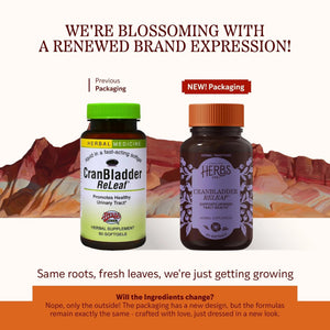 Herbs Etc. CranBladder ReLeaf Softgels - Bladder Health Support - Natural Supplement Formula to Aid Urinary Health & Comfort - Optimal Urinary Support with Cranberry - 60 Softgels (60 Servings) - PrimeBioHealth - canada supplements
