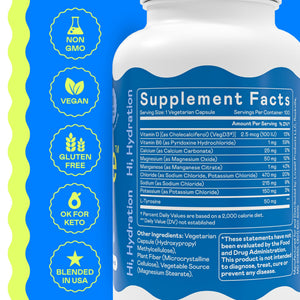 Hi-Lyte Unflavored Electrolyte Capsules - Hydration Support Supplement Tablets - Sodium, Potassium, Magnesium - 100 Servings - PrimeBioHealth - canada supplements