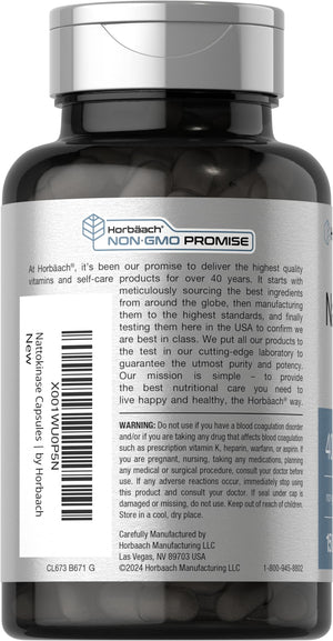 Horbäach Nattokinase Supplement 4000 FU | 150 Capsules | Non-GMO, Gluten Free - PrimeBioHealth - canada supplements