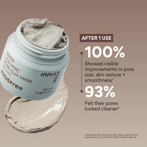Innisfree Super Volcanic Clay Mask, Premium Korean Skincare with AHA and Natural Clusters for Deep Pore Detox, Gentle Exfoliation, Oil Control - PrimeBioHealth - canada supplements