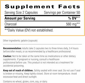 Integrative Therapeutics Activated Charcoal - Digestive & Gut Health Supplement - Effective Gastrointestinal Support - Gluten-Free & Dairy-Free - PrimeBioHealth - canada supplements