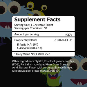 Intelligent Labs Kids/Children Probiotics 6 Billion CFU with Prebiotics, PHGG & FOS, Once-Daily Chewable, Great Taste, 10x Effectiveness - PrimeBioHealth - canada supplements