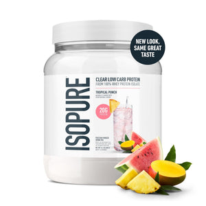 Isopure Clear Whey Isolate Protein Powder, Lactose Free, Gluten Free, Naturally Flavored, Tropical Punch, 20g Protein Per Serving, 14.1 Oz, 16 Servings (Packaging May Vary) - PrimeBioHealth - canada supplements