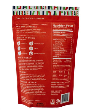 KAIBAE Premium Organic Baobab Powder | Prebiotic Fiber Superfood for Gut & Metabolic Health | Vitamin C + Polyphenols | Gluten-Free, Non-GMO, Vegan | 8 oz. - PrimeBioHealth - canada supplements
