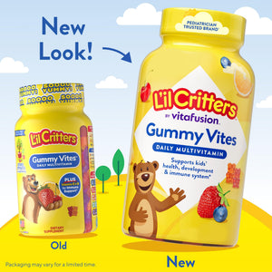 L'il Critters Gummy Vites Daily Kids Multivitamins Assorted Fruit Flavors for Ages 2+ Toddlers & Kids, Gummy Vitamin with Vitamin C and D - PrimeBioHealth - canada supplements