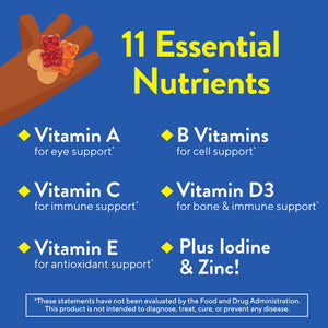 L'il Critters Gummy Vites Daily Kids Multivitamins Assorted Fruit Flavors for Ages 2+ Toddlers & Kids, Gummy Vitamin with Vitamin C and D - PrimeBioHealth - canada supplements