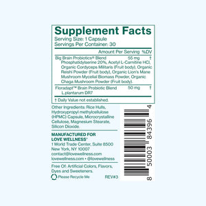 Love Wellness Daily Love Multivitamin & Big Brain Probiotics | Mind and Body Duo | Womens Vitamin and Probitoic - PrimeBioHealth - canada supplements