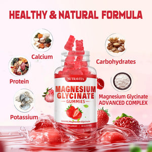 Magnesium Glycinate Gummies 1000mg with Magnesium L-Threonate,Chelated Magnesium Potassium Complex Supplement with VitD, B6, CoQ10, Calcium,Supports for Memory - PrimeBioHealth - canada supplements