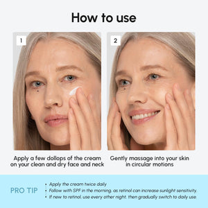MAREE Face Moisturizer Retinol Cream for Face – Daily Wrinkle Cream for Women – Anti-Aging Face Cream – Facial Moisturizer with Collagen - PrimeBioHealth - canada supplements