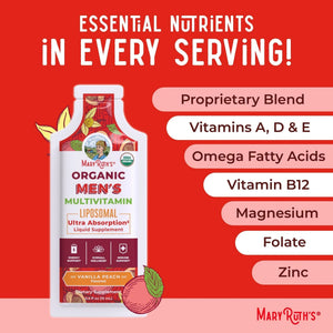 MaryRuth Organics Multivitamin for Men | USDA Organic | Sugar Free Mens Multivitamin Liposomal | Liquid Vitamins for Men | - PrimeBioHealth - canada supplements