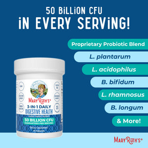 MARYRUTH'S 3-in-1 Probiotics for Digestive Health | Prebiotic & Postbiotic | Gut Health Supplement for Women & Men | 23 Unique Strains - PrimeBioHealth - canada supplements