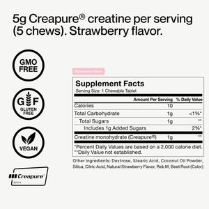 Momentous Creatine Chews - Creatine Monohydrate - Supports Strength, Lean Muscle, & Recovery for Men & Women - NSF Certified for Sport - 150 Chewable Tablets - Lemon Lime - PrimeBioHealth - canada supplements