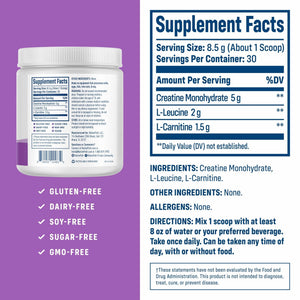 NativePath Creatine Monohydrate Powder with L-Leucine & L-Carnitine - Muscle Building Supplement for Men & Women - 30 Servings (Pack of 2) - PrimeBioHealth - canada supplements