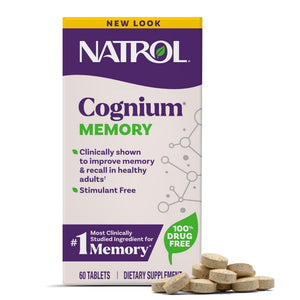 Natrol Cognium Memory, Brain Health Supplements for Adults, Brain Memory Supplements, Enhances Mental Agility in Healthy Adults, - PrimeBioHealth - canada supplements