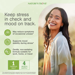 Nature's Trove L-Theanine 200mg 120 Vegetarian Capsules - PrimeBioHealth - canada supplements